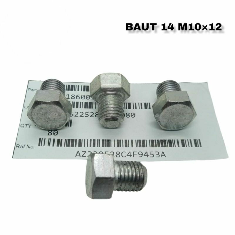 Baut 14 panjang 1,2cm m10x12 Original baja.