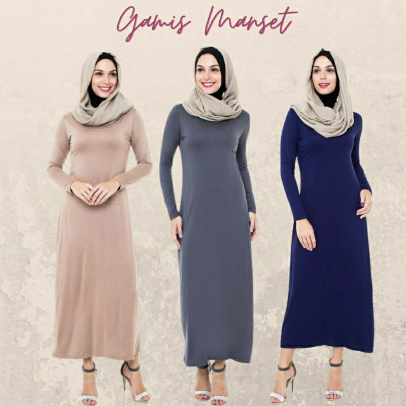 QAYYUMI - MANSET GAMIS JERSEY SPANDEK / INNER DALAMAN GAMIS BALI / inner gamis inner kebaya
