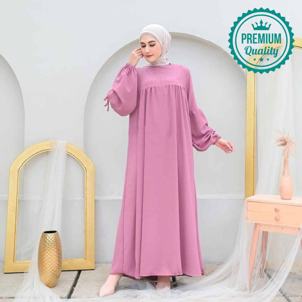 Gamis Model Rempel Terbaru  Lebaran 2023 Wanita Dewasa Kekinian Baju Kurung Melayu Malaysia Kondanga