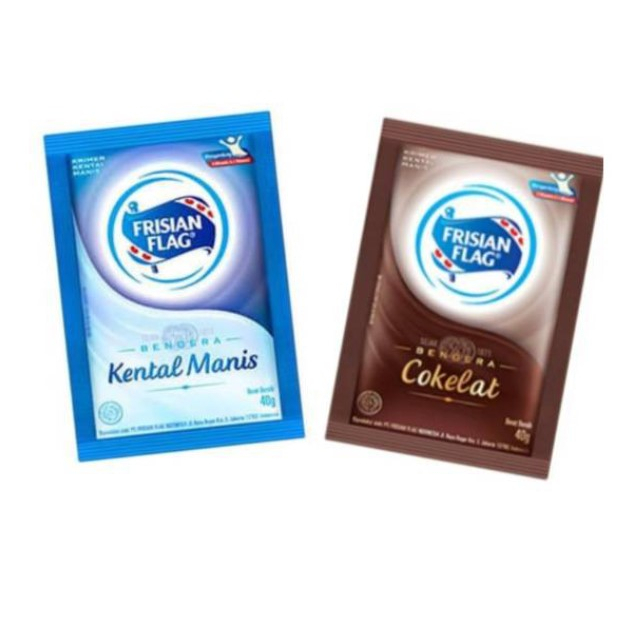 

Susu FRISIAN FLAG Sachet Putih & Coklat / Susu Bendera Kental Manis (Per Sachet)