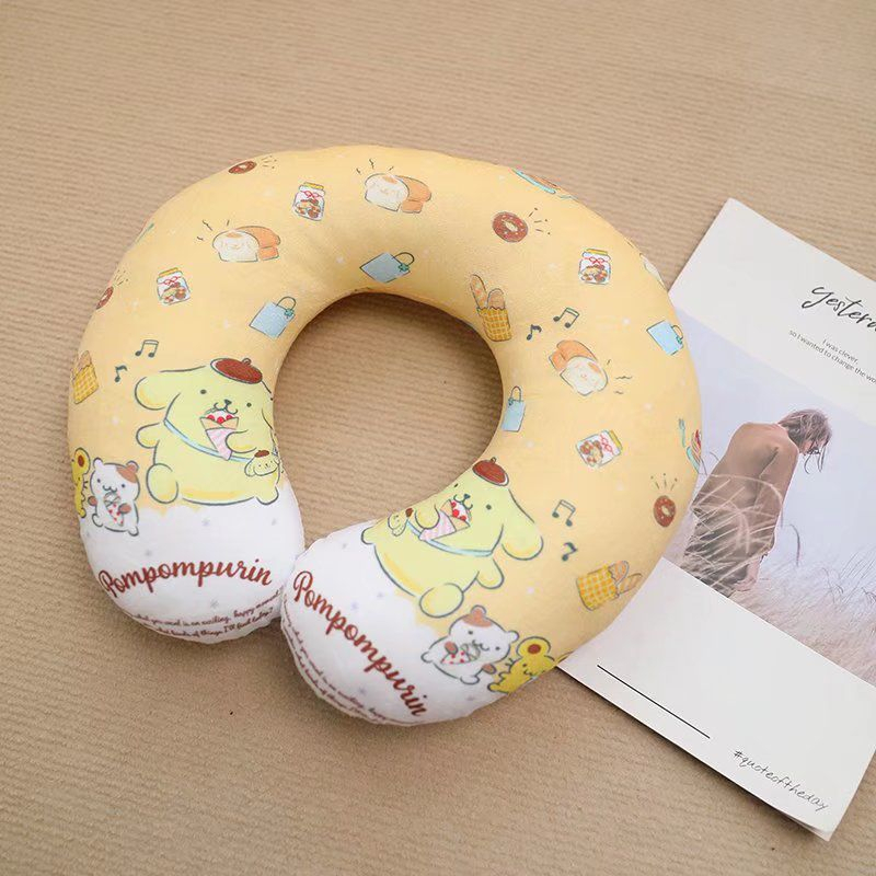 BANTAL LEHER CINNAMOROLL KUROMI MELODY HELLO KITTY POMPOMPURIN LITTLE TWIN STARS KIKI LALA NECK PILLOW