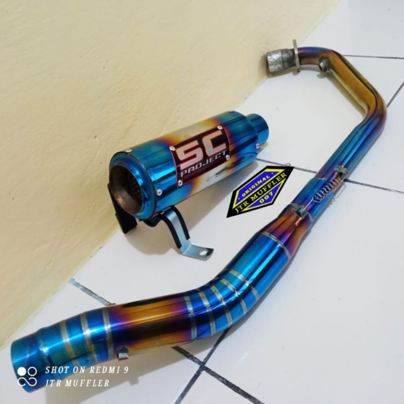 Knalpot Sc project leher bluemoon SONIC SUPRA GTR CB150R NEW CBR 150R