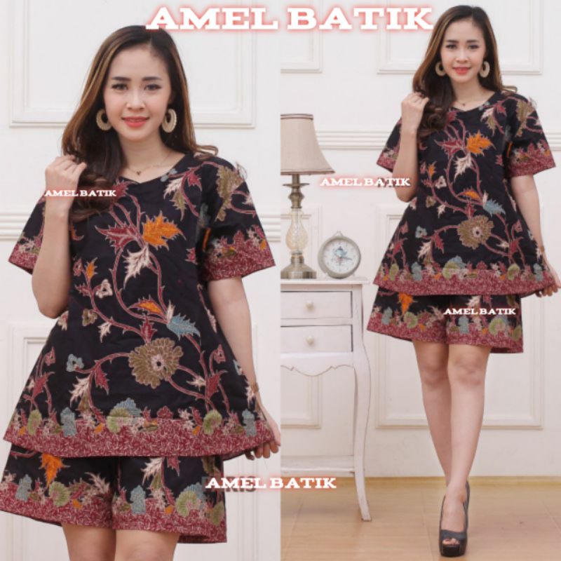 SETELAN BATIK UNGGUL JAYA || SETELAN BATIK CELANA PENDEK