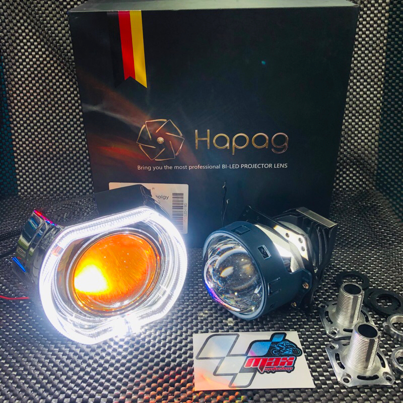 PROJECTOR BILED HAPAG M1 70WATT  GERMAN QUALITY+SHROUD BMW DEVIL EYES