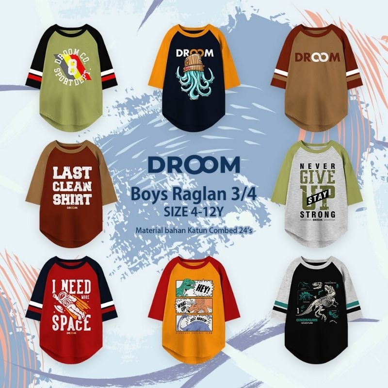 READY KAOS BOYS RAGLAN 3/4 BY DROOM paddlekids nablfashion