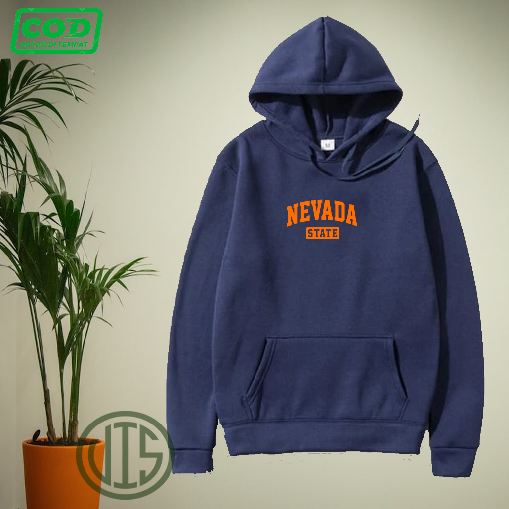 Sweater Hoodie NEVADA 0001 MOTIF ORANGE// Sweatshirt Hoodie Pria/Wanita//Switer  Trendi Masa Kini St
