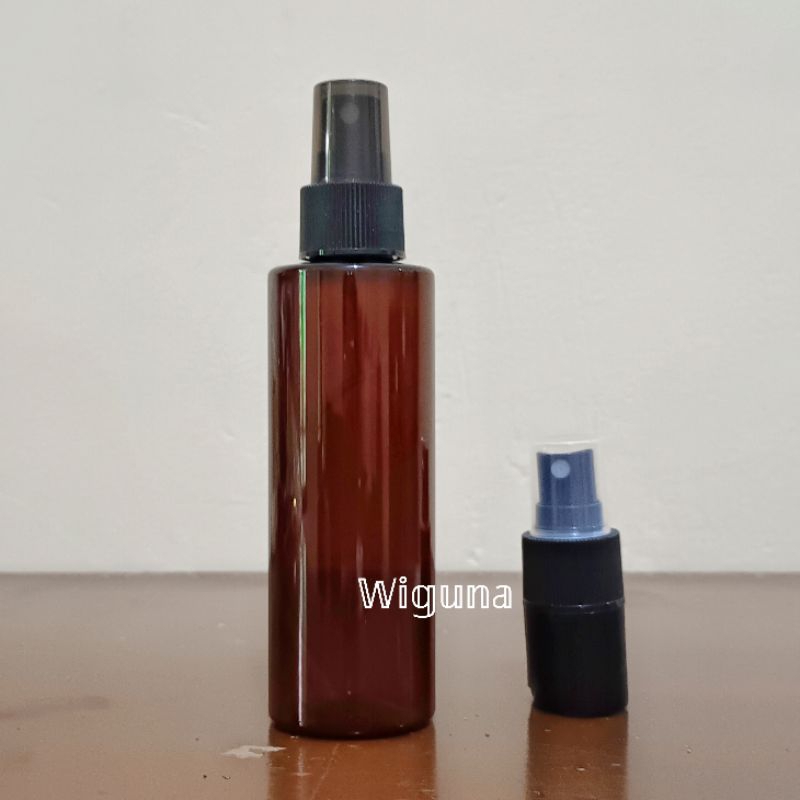 Botol Spray 150ml Coklat / Botol Rf 150ml Tutup Spray Hitam