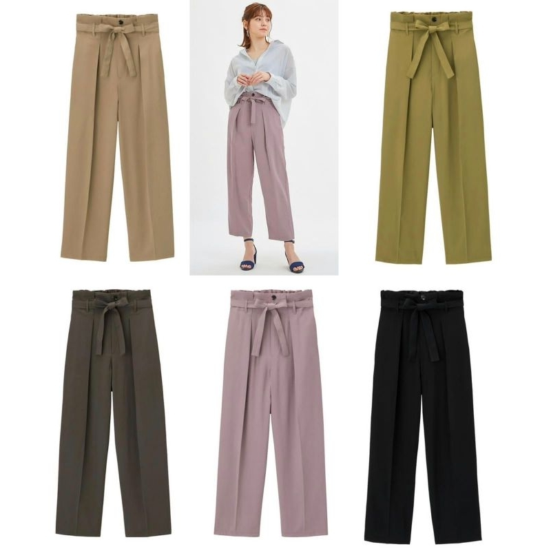 Unq high waist stuck belted pants