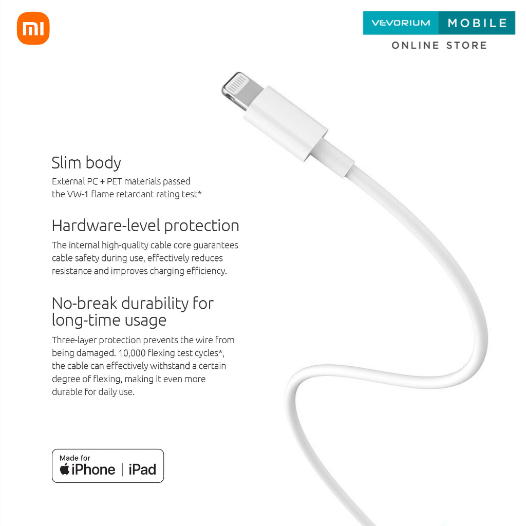 (MFI Sertifikat) Xiaomi USB Type C to Lightning Cable iOS iPhone 14 13 12 11 XS MAX XS XR X 7 8 Plus iPad Kabel Charger Data Kabel Cas Macbook M1