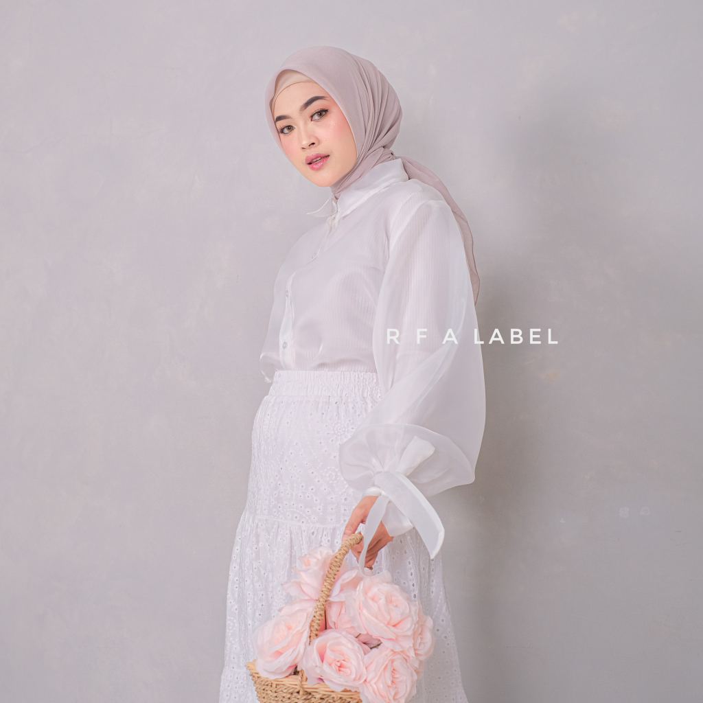 VINCA TOP / BLOUSE ORGANZA / BLOUSE WANITA / BLOUSE POLOS / BLOUSE HITAM / BLOUSE PUTIH / BLOUSE ALL