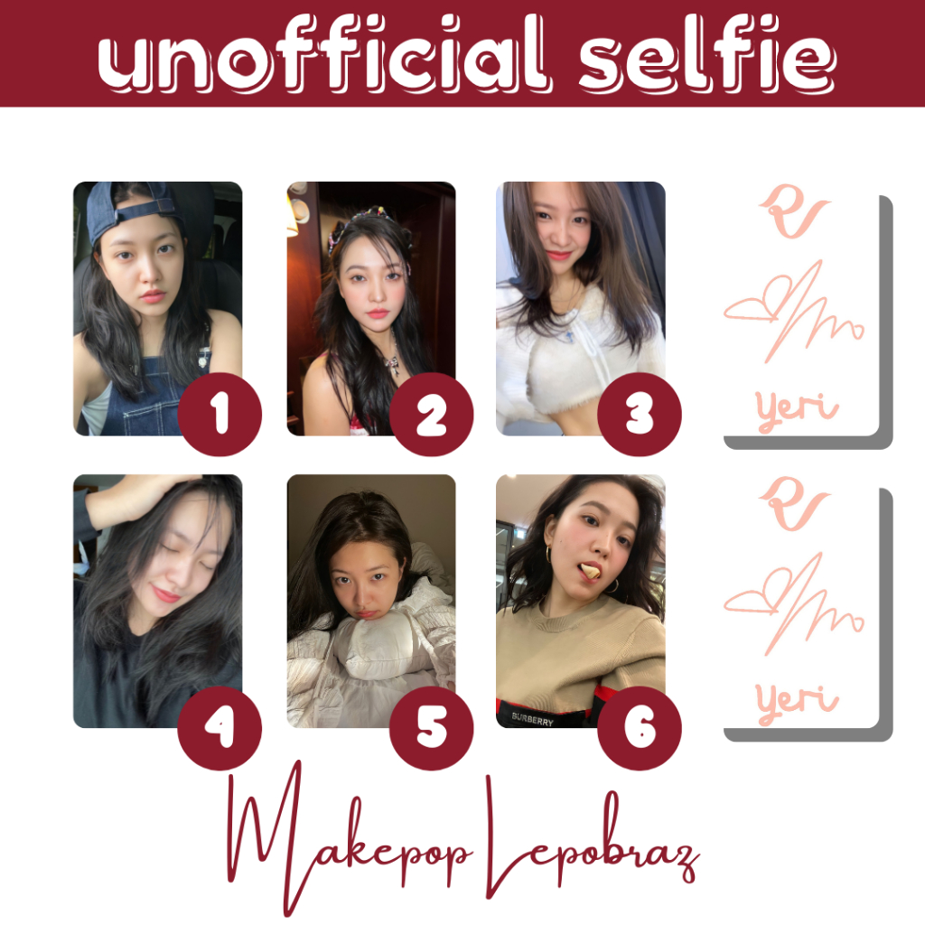 [MIN. 3 PC] RED VELVET UNOFFICIAL SELFIE - GIRLFRIENDABLE IRENE JOY WENDY YERI SEULGI