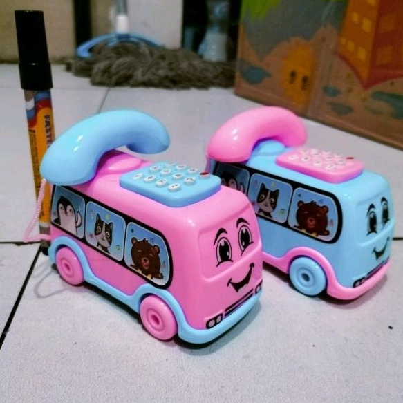 MAINAN MOBIL TELFON MUSIK DAN SUARA BIS TELFON