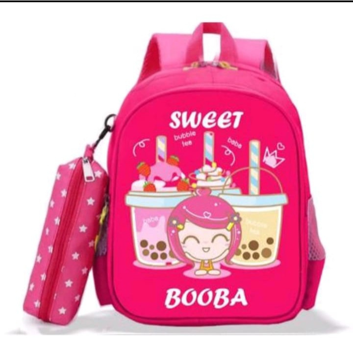 Tas Ransel Anak Sekolah PAUD TK SD LAki-laki Perempuan 2in1RANSEL MIXUE Boba VIRAL 2023 BISA COD