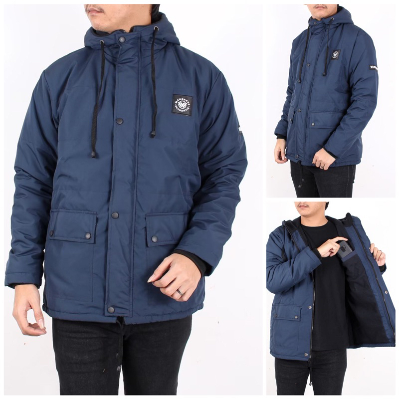 Jacket puffer kembung navy