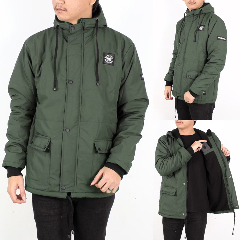 Jacket puffer kembung ijo army