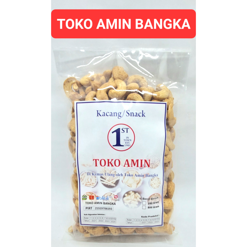 

Kacang Mede Asin Kemasan 500 Gram