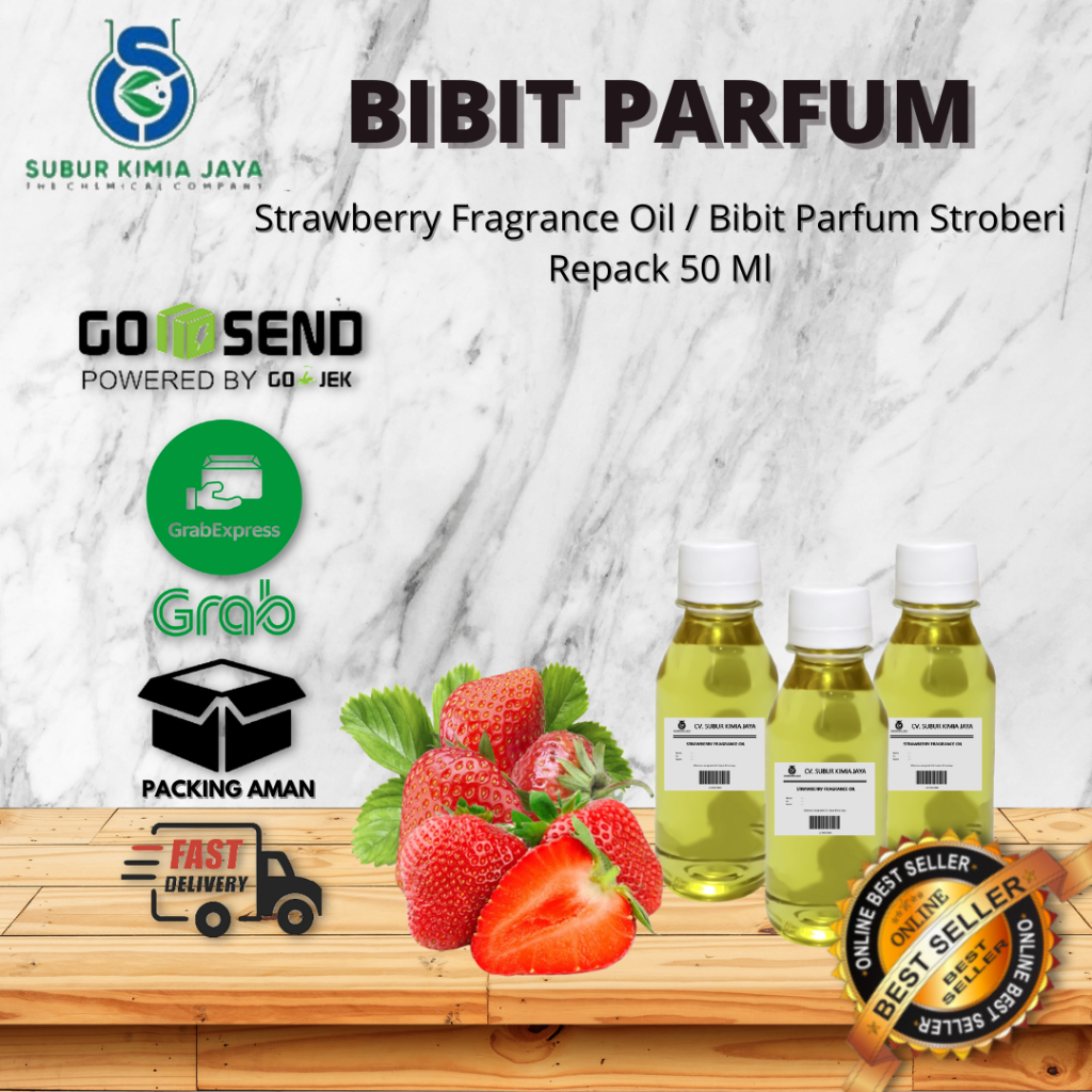 

Bibit Parfum Stroberi / Strawberry Fragrance Oil 50 Ml Premium