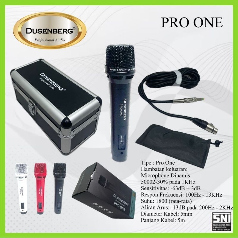 Mic Kabel DUSENBERG PRO ONE Microphone Mc, Karaoke, Free Koper Mic