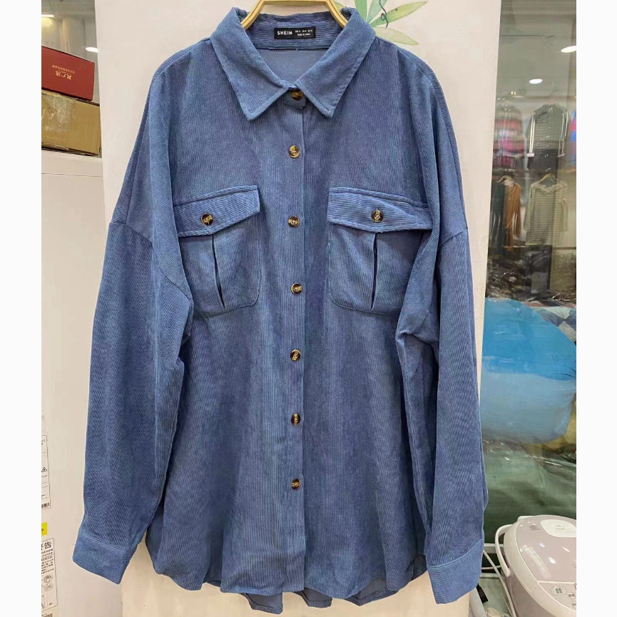 yikoo-Oversize kemeja korea blouse wanita atasan top big size