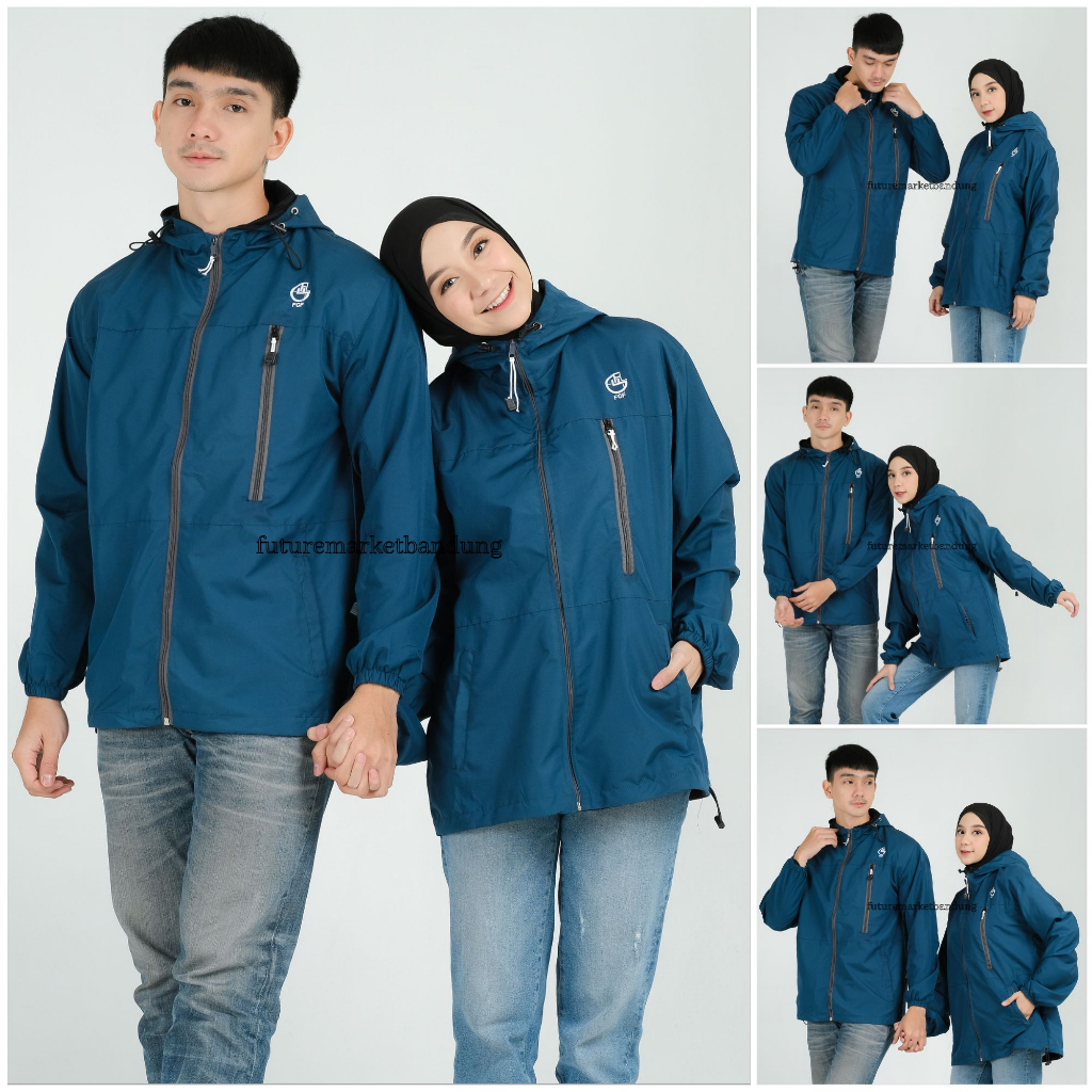 Jaket Couple Parasut Jumbo Waterproof Original FCF EVEREST Size M L XL XXL / Jaket Gunung Pria Waterproof FCF