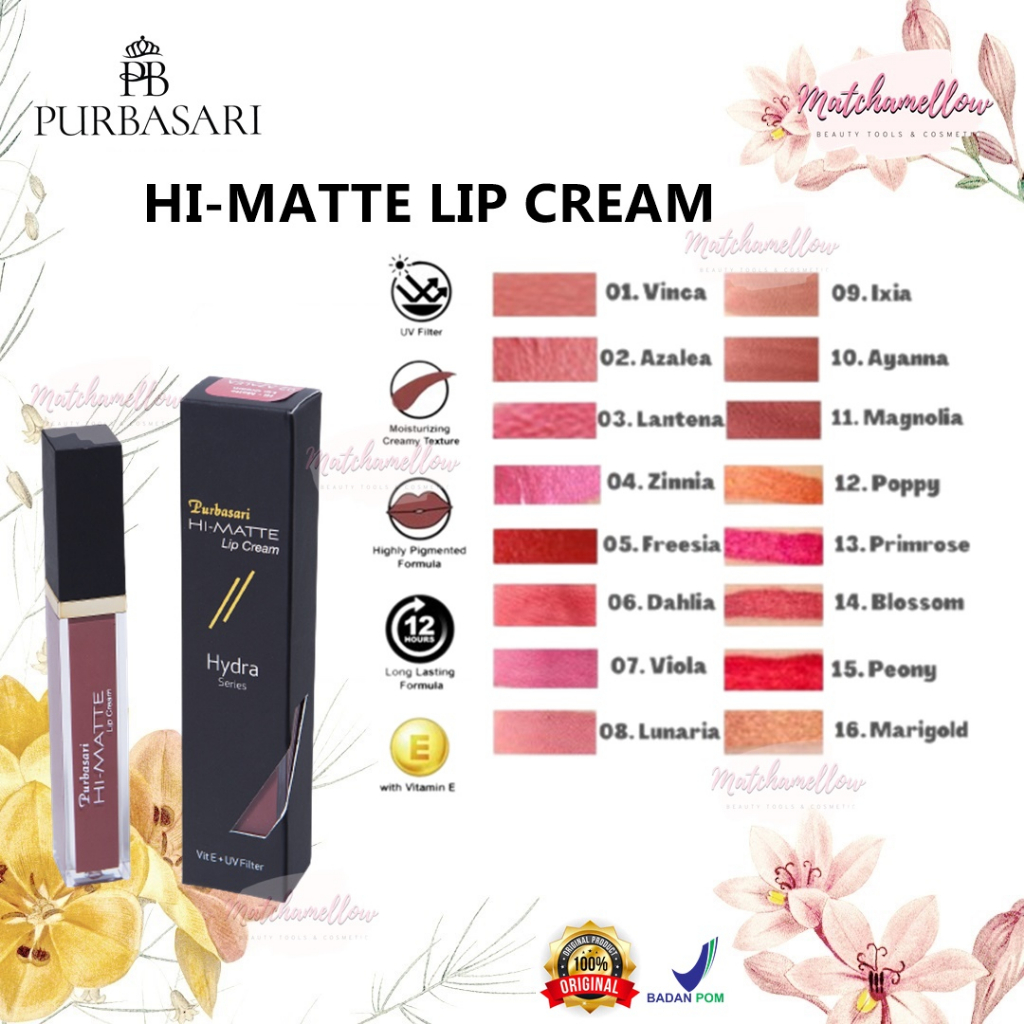 ❄️MATCHA❄️ PURBASARI HI-MATTE LIP CREAM - LIP CREAM MATTE PURBASARI BPOM ORIGINAL