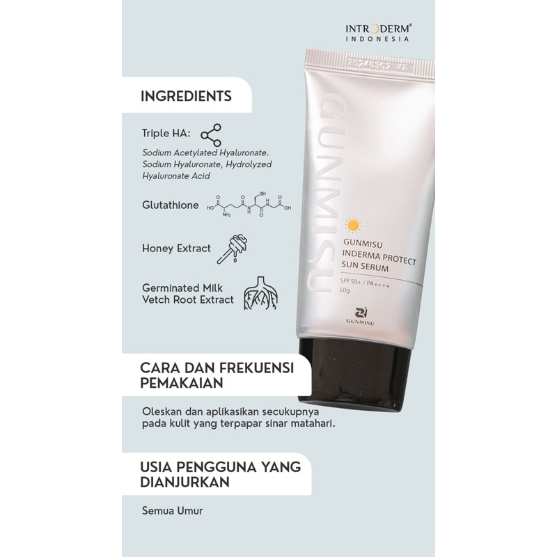 GUNMISU INDERMA SUNSERUM SPF 50 / SUNBLOCK