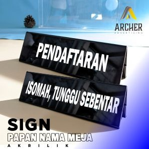 SIGN BOARD PAPAN PENUNJUK ARAH PENDAFTARAN AKRILIK ACRYLIC