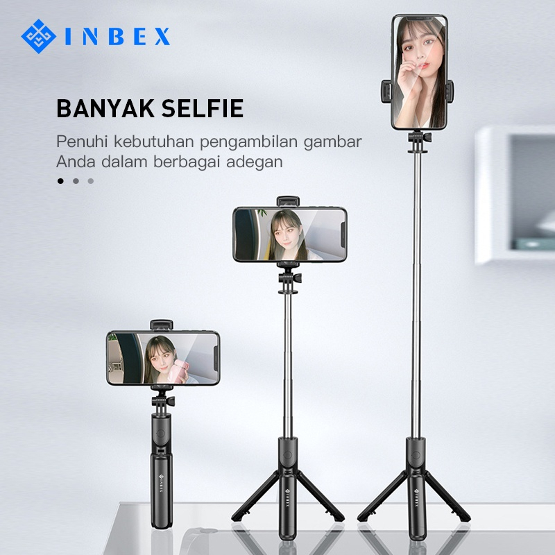 INBEX S03 Selfie Stick Tongsis Bluetooth Tripod 4 In 1/Tongsis Bluetooth selfie stick tripod