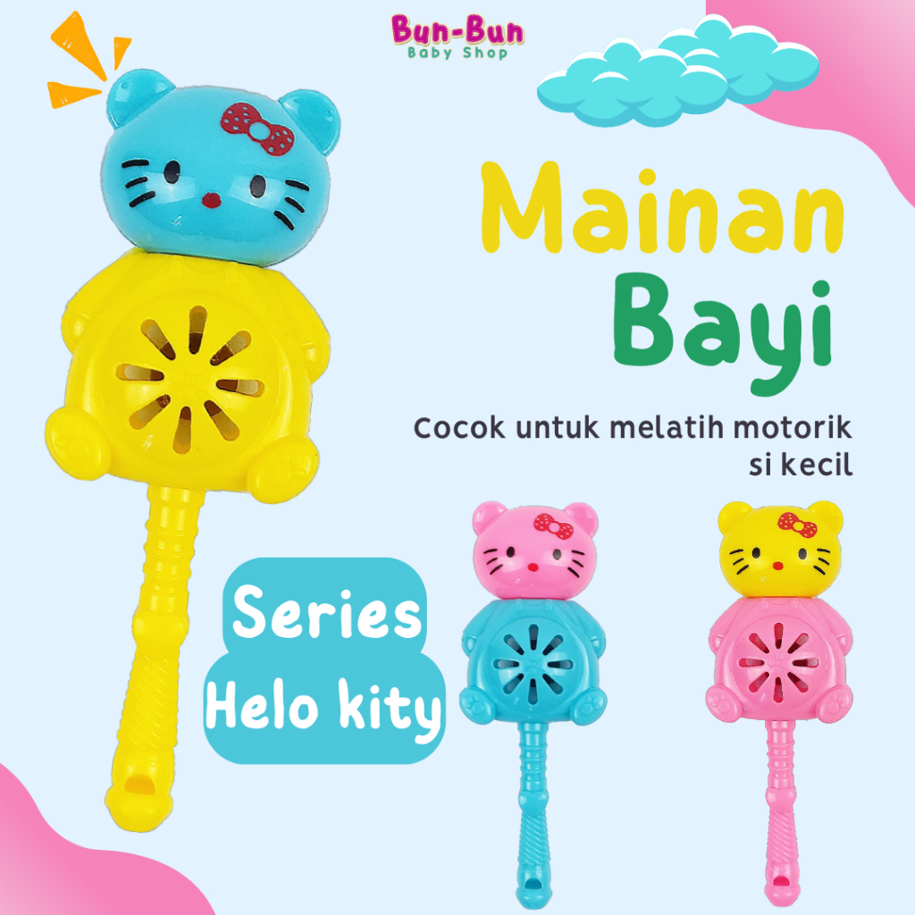 SNI Mainan Kerincingan Genggam Bayi Hello Kitty Krincingan Anak Bunyi Toys Rattle Unisex New Born La