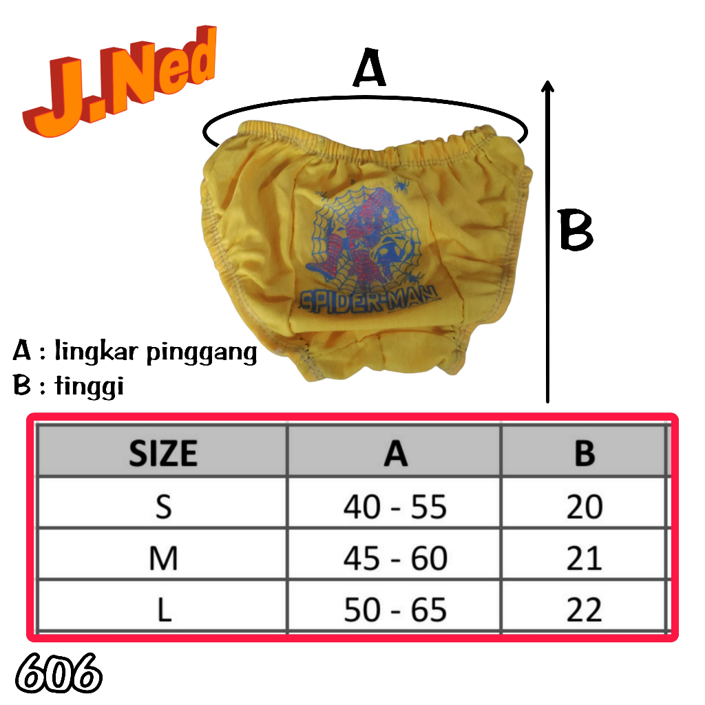 J606 - Celana dalam Anak  Pria Motif - Cd Anak Pria  - Murah Berkualitas