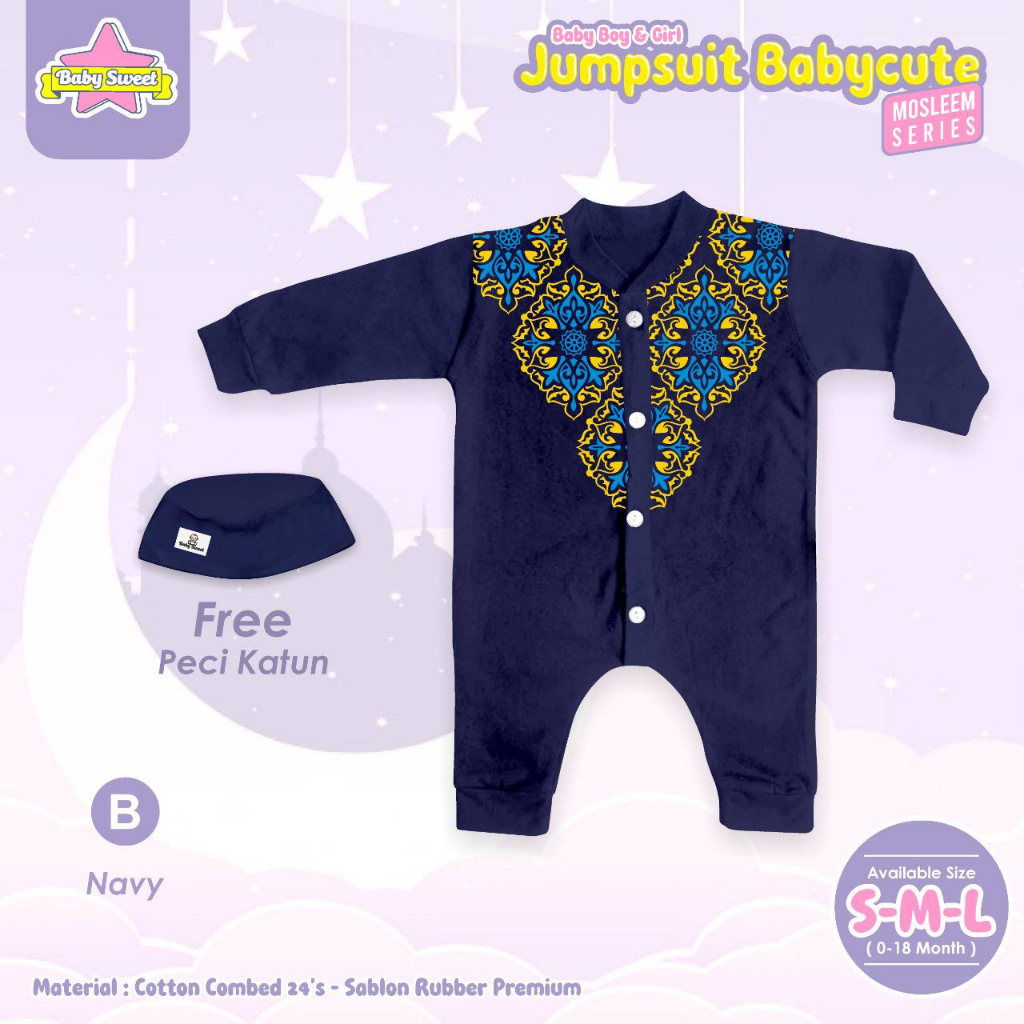 Jumpsuit baby gril an boy Baby cute Moslem by Babysweet