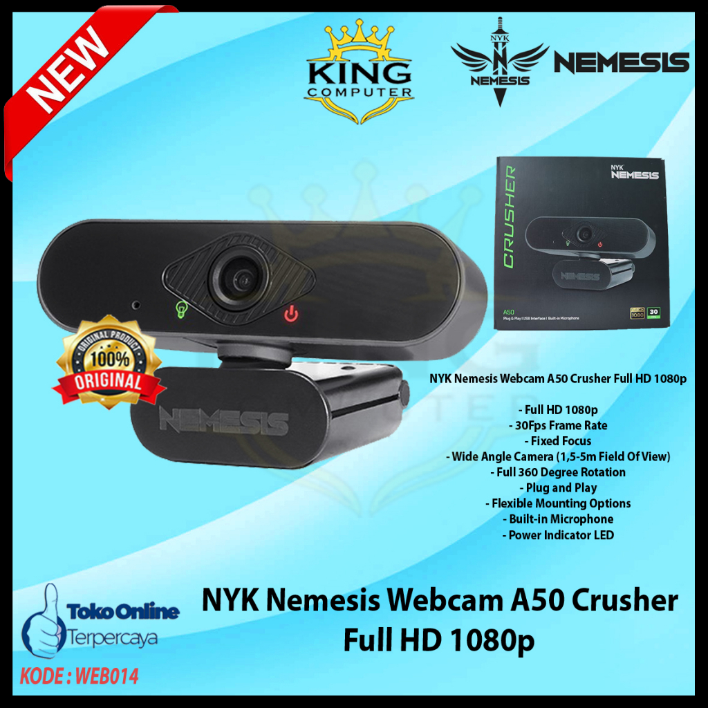 NYK Nemesis Webcam A50 Crusher Full HD 1080p