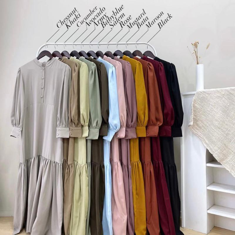 VS - GAMIS CLEMIRA WANITA KATUN RAYON DIAMOND PREMIUM / GAMIS MUSLIM WANITA LEBARAN 2023