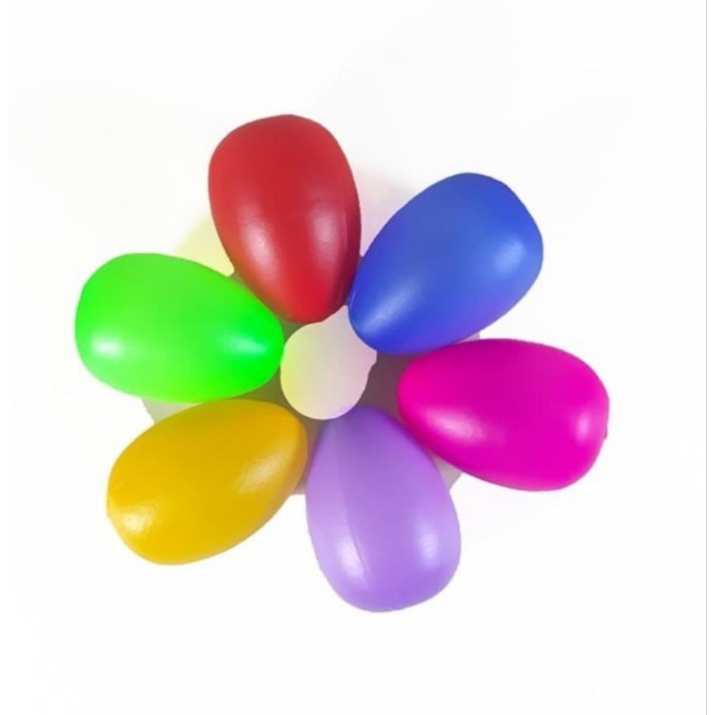 MAINAN TELUR 4 WARNA B 602 isi 20pcs / Set mainan Telur Bahan Plastik 4 warni Untuk Anak