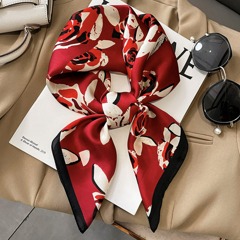 &quot;Nivara&quot; 70x70 cm scarf, Scarf Leher, Scarf Tas, Bahan High Grade Silk Immitation