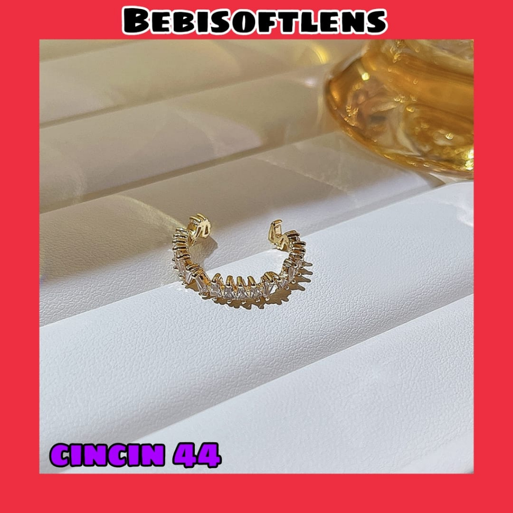 Cincin 44 Tembaga Fashion wanita Cincin Unik Lucu Keren Bisa diatur Sizenya /Deluna /BB