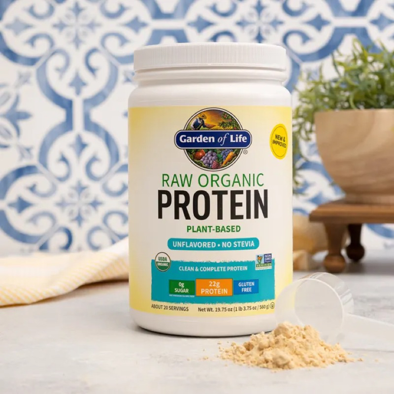Garden of Life Raw Organic Plant Protein Unflavored No Stevia 560gr