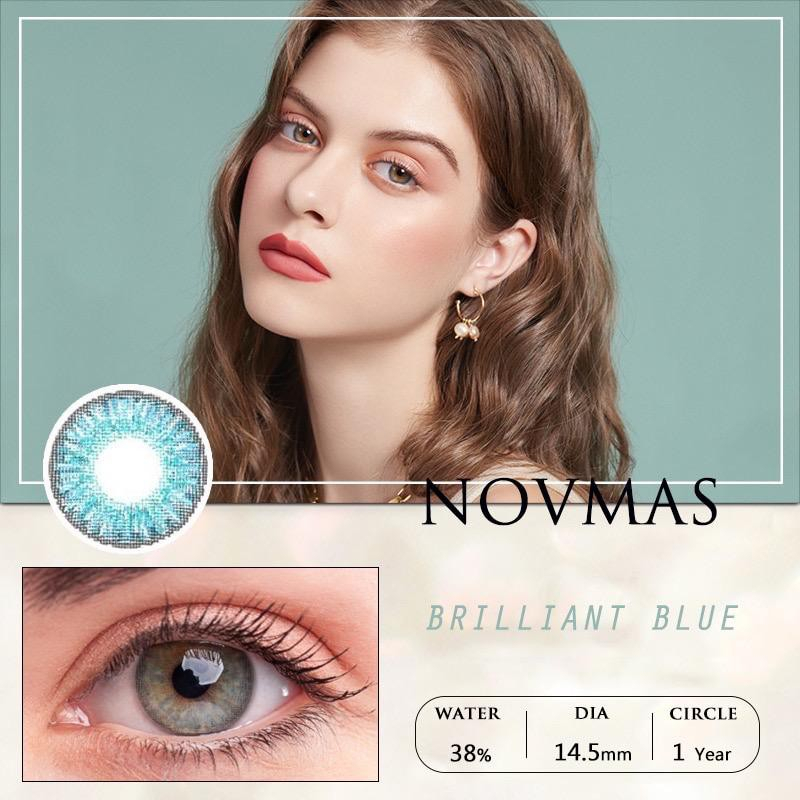 Softlens Novmas 14,2mm Seri 023-3T3F Contact Lenses The Most Hot Selling 12 Colors Eye Color / Kontak Lens No Minus