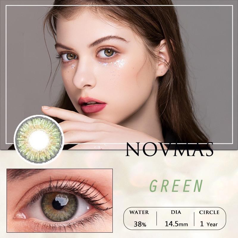 Softlens Novmas 14,2mm Seri 023-3T3F Contact Lenses The Most Hot Selling 12 Colors Eye Color / Kontak Lens No Minus