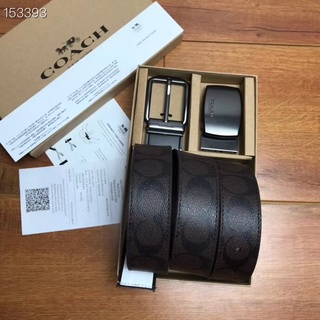 [Instant/Same Day] 64839  COACH original single new belt double-sided dual-purpose buckle can be twisted freely according to the style of the pants, simple and generous, very practical size 120 cm long 3.8 cm wide  108-CHB864839-6 nanpidai