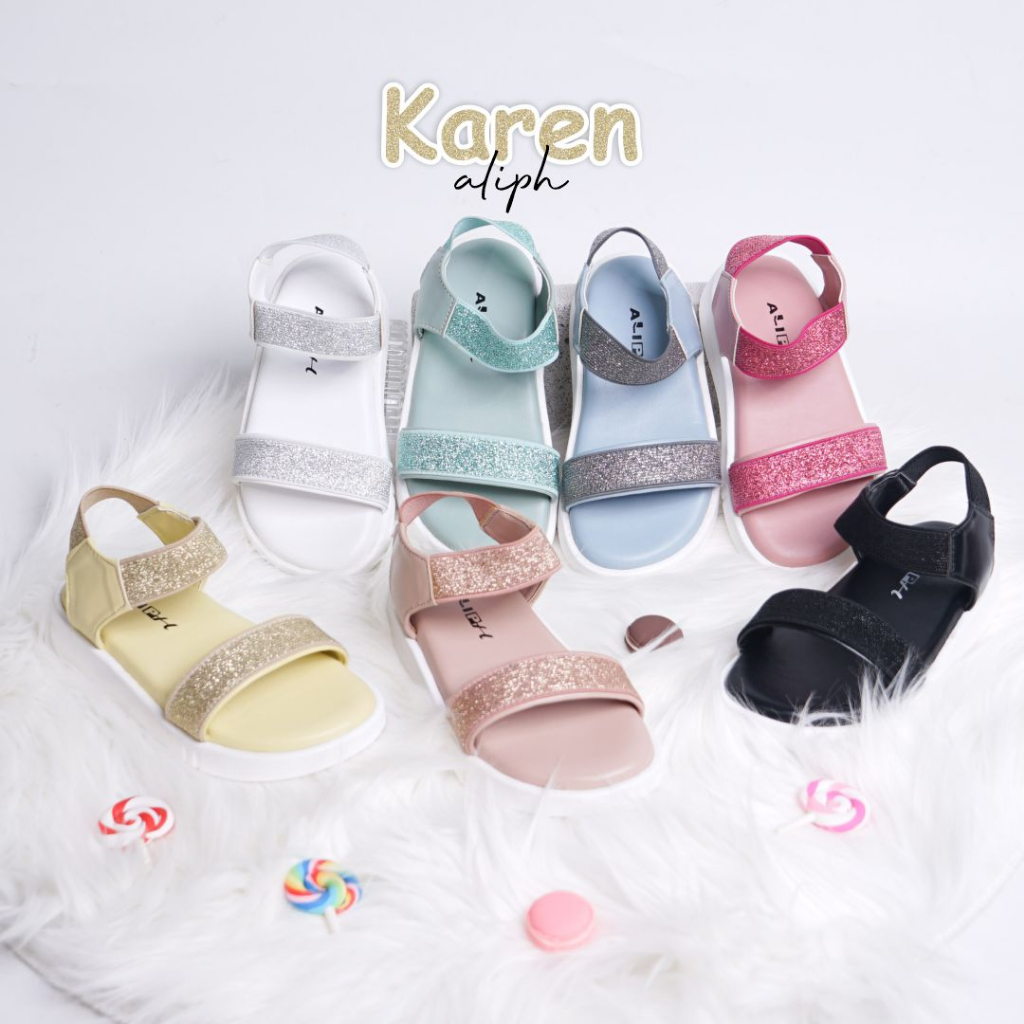 Aliph KAREN Sandal casual anak perempuan sendal wedges anak cewe kekinian model tali