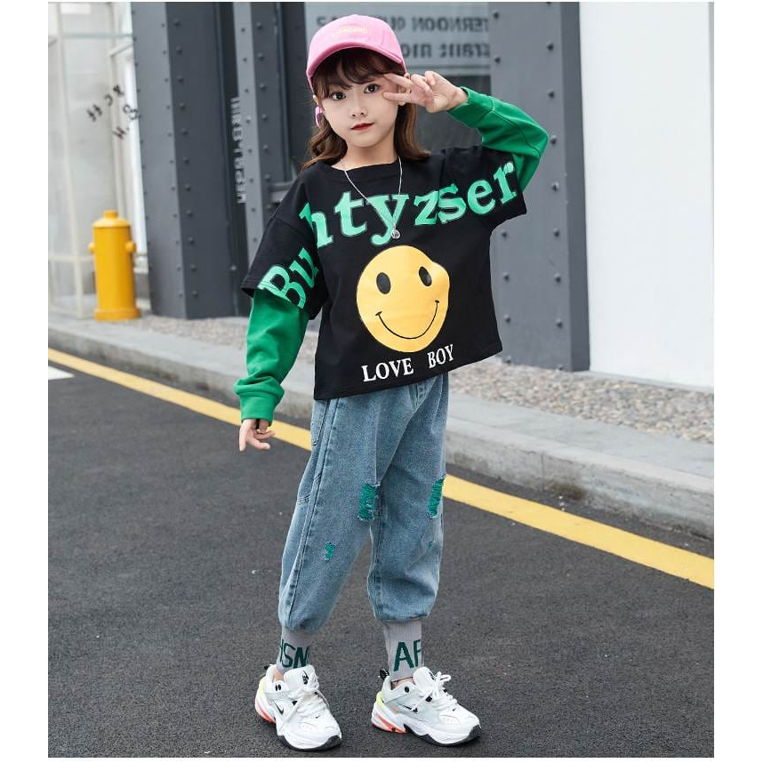 Setelan Anak Perempuan Lovely Smile BLACK