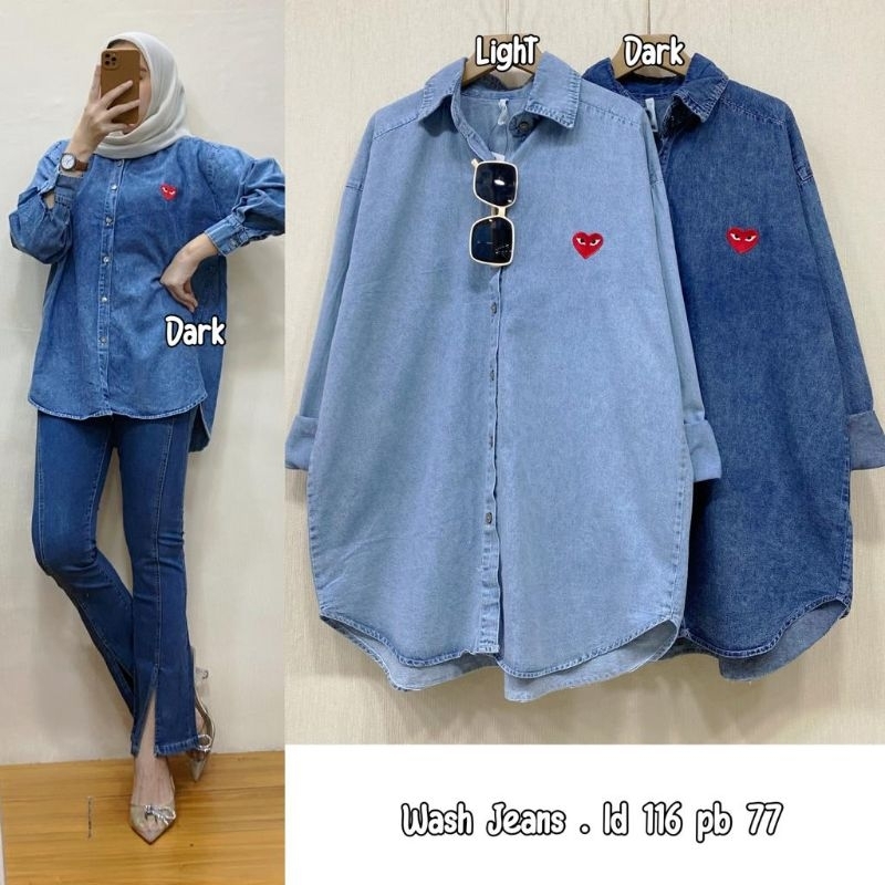 Tunik wash jeans ld 116 cm