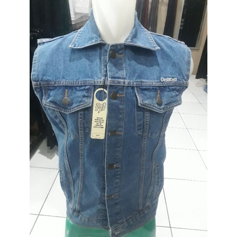 Jaket Jeans Rompi Destroyer BiruMuda &BiruTua