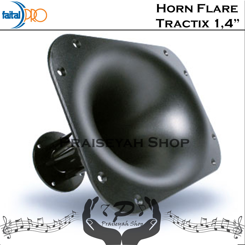 Faital Horn Flare Elliptical Tractrix 1,4 inch Speaker Komponen Throat