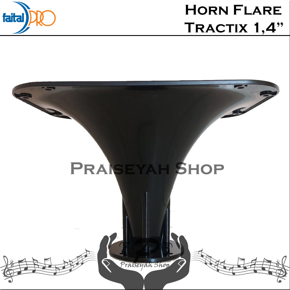 Faital Horn Flare Elliptical Tractrix 1,4 inch Speaker Komponen Throat