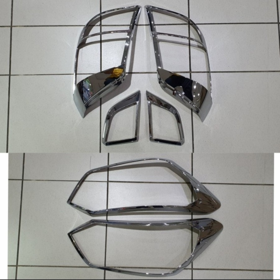 Garnish Cover List Lampu Depan Belakang Mobil New Agya Ayla 2017 2018 2019 2020 2021 2022 CHROME