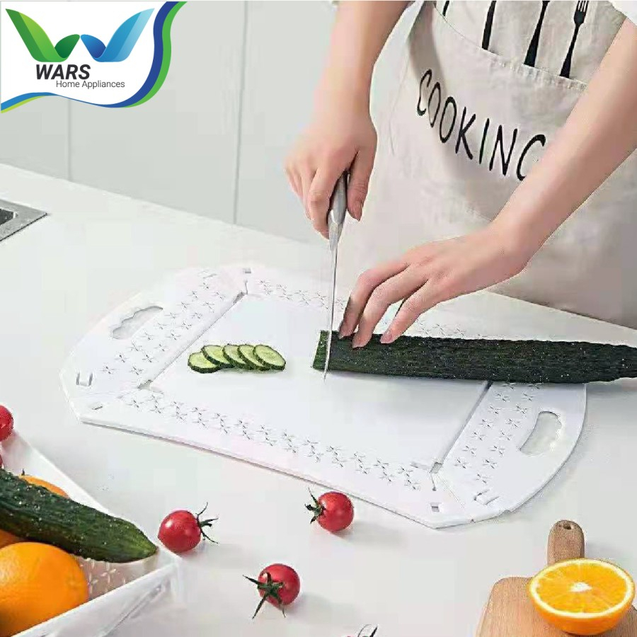 WARS Talenan Wadah Lipat - Wadah Talenan Plastik Lipat Dengan Tirisan - Hijau