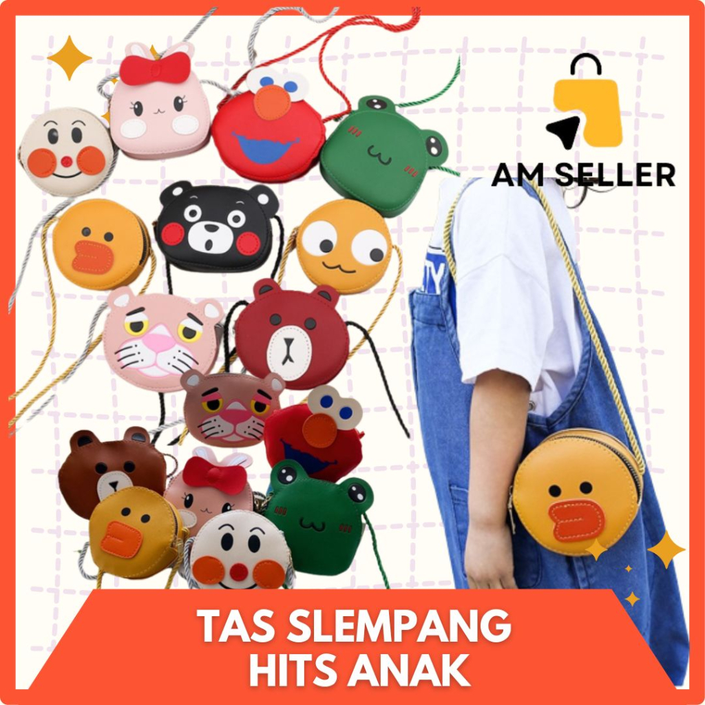 TAS KOREA SELEMPANG HITS ANAK PEREMPUAN &amp; LAKI-LAKI/ TAS SELEMPANG ANAK HITS /SLING BAG ANAK LUCU