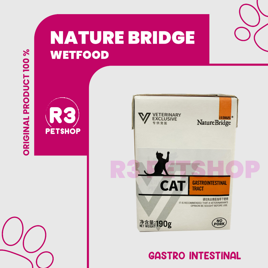 Makanan basah kucing Nature Bridge Vet Cat 190gr All Varian